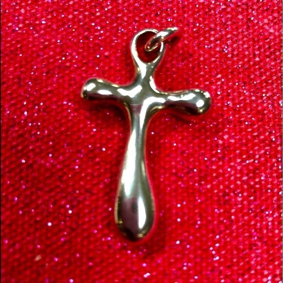 Robert Lee Morris RLM Signed Puffed Cross Sterling Silver 925 charm pendant - Picture 3 of 5